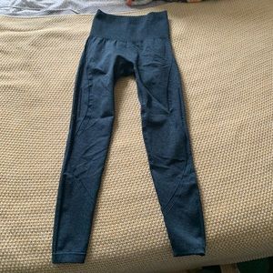 Navy blue “warp knit” leggings *alphalete dupe*